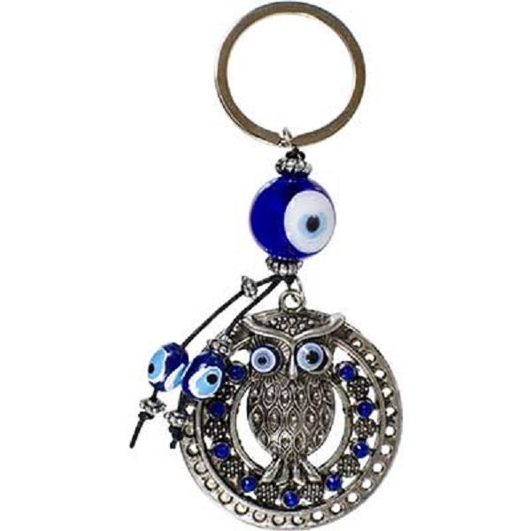 Evil Eye Owl Keychain