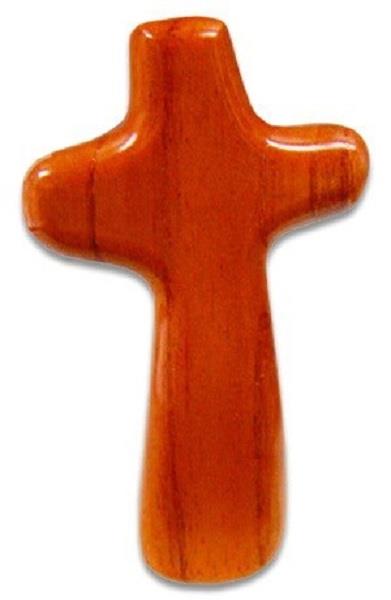 Cross Wooden Mahogany Hand Held