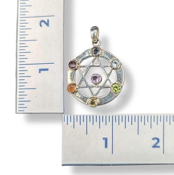 Pendant Chakra Star Sterling Silver