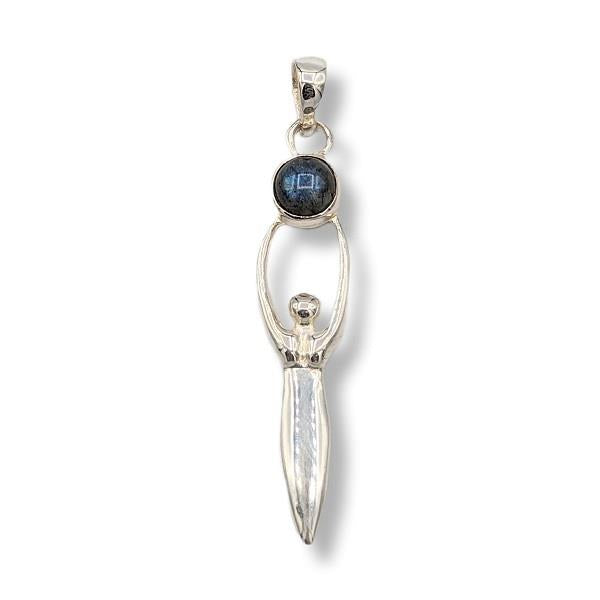 Pendant Labradorite Goddess Sterling Silver