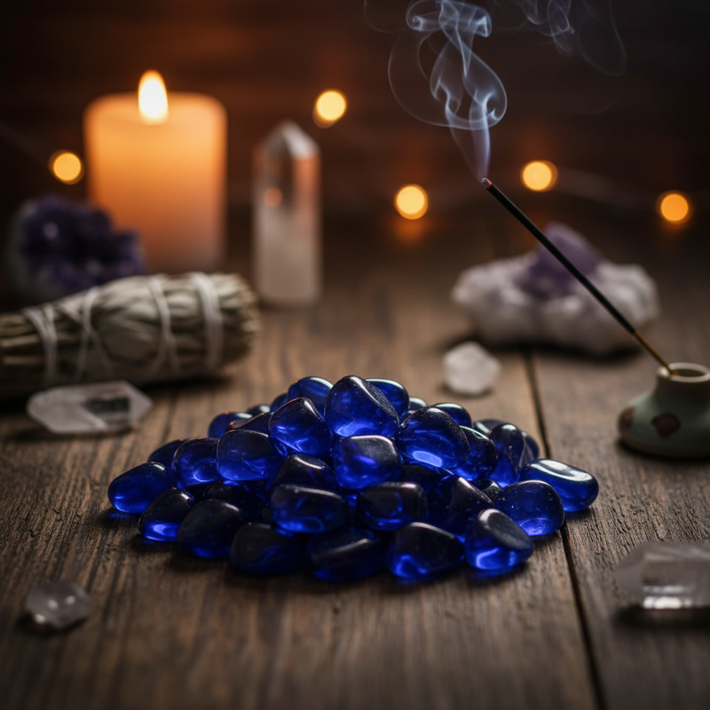 Blue Obsidian Tumbled
