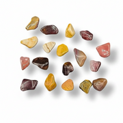 Mookaite Tumbled on a white background