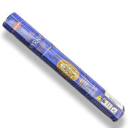 Blue package of incense sticks with a brand logo on a white background