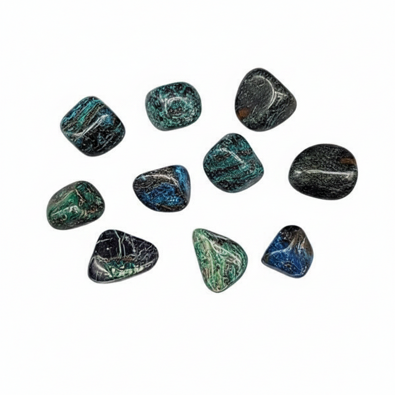 Chrysocolla Galena Tumbled