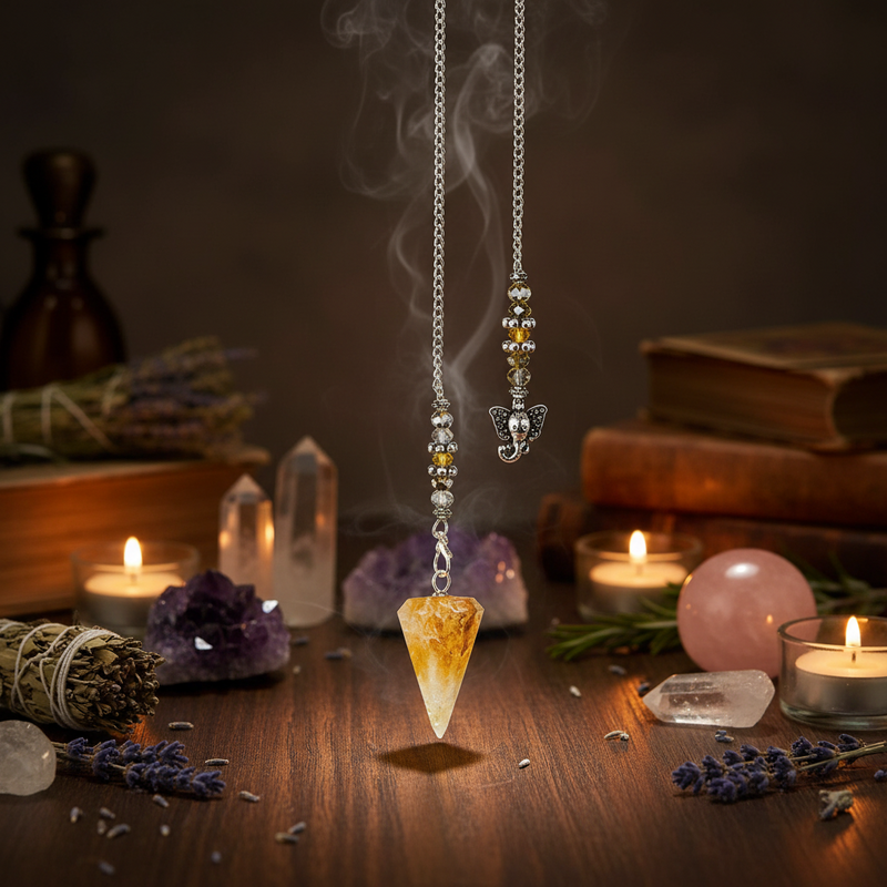 Pendulum Citrine Ganesha