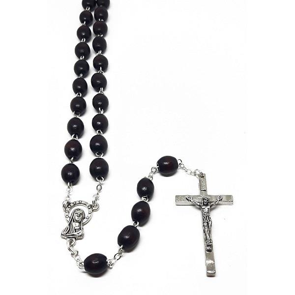 Rosary Maroon Wood Bead