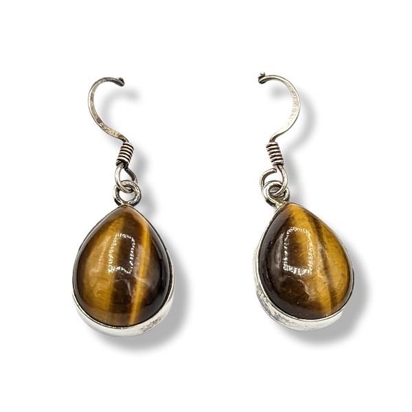 Earrings Tiger's Eye Sterling Silver