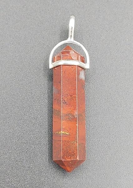 Pendant Red Jasper Point Sterling Silver