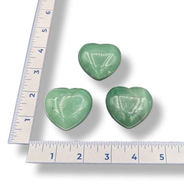 45mm Puffy Heart Green Aventurine