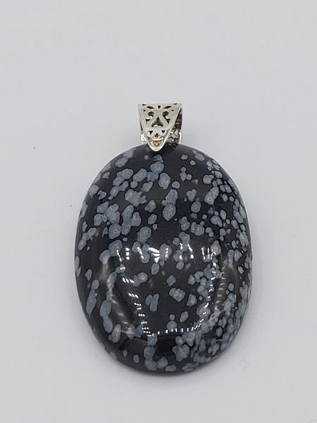 Pendant Snowflake Obsidian