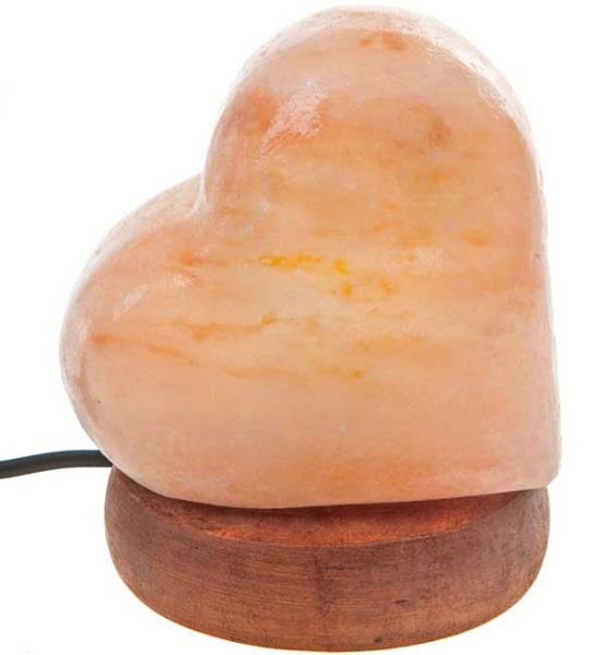 Orange Heart Salt Lamp with USB