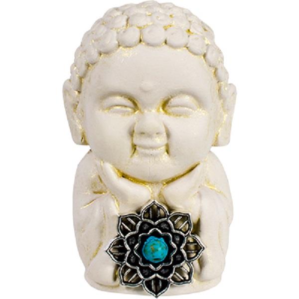 Statue Buddha Gypsum Lotus