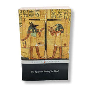 Book cover of 'The Egyptian Book of the Dead' with ancient Egyptian design