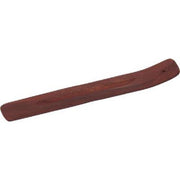 Wooden incense stick holder on a white background
