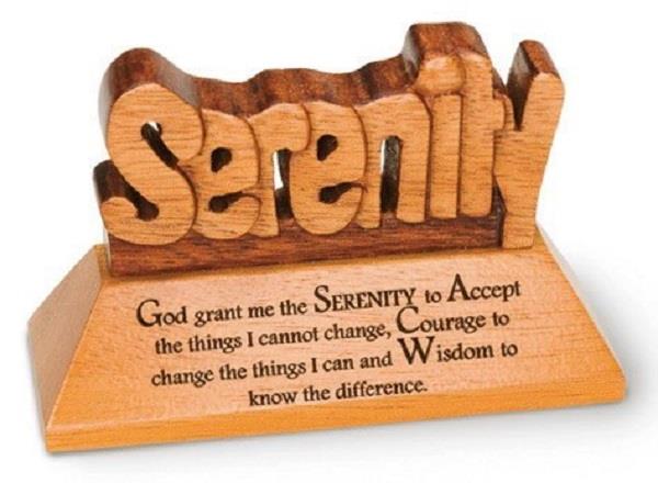 2.5"x4" Wooden Plaque Serenity