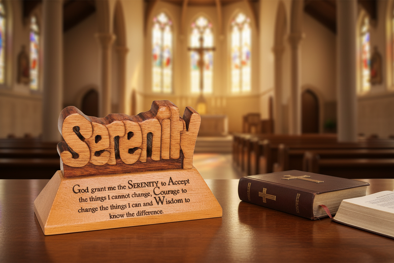 2.5"x4" Wooden Plaque Serenity