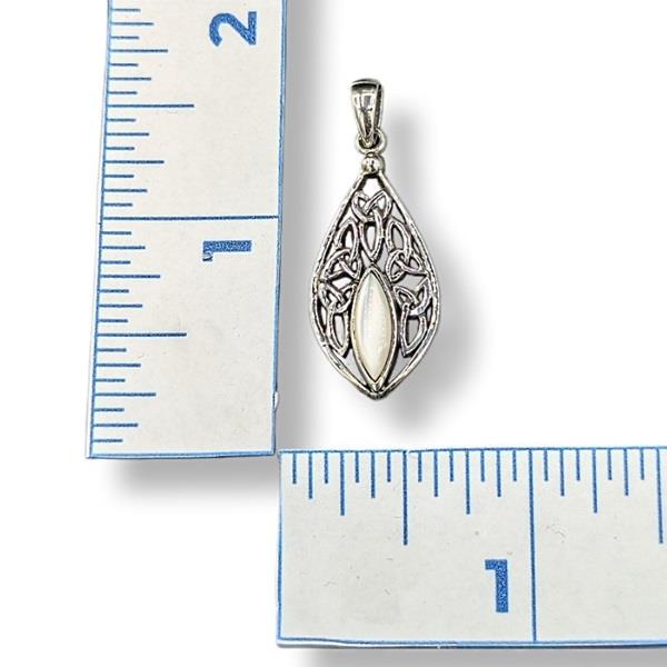 Pendant Mother Of Pearl Celtic Sterling Silver