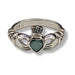 Ring Emerald Claddagh Sterling Silver | Earthworks