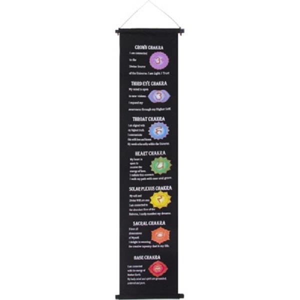 Wall Banner Chakra Black Text