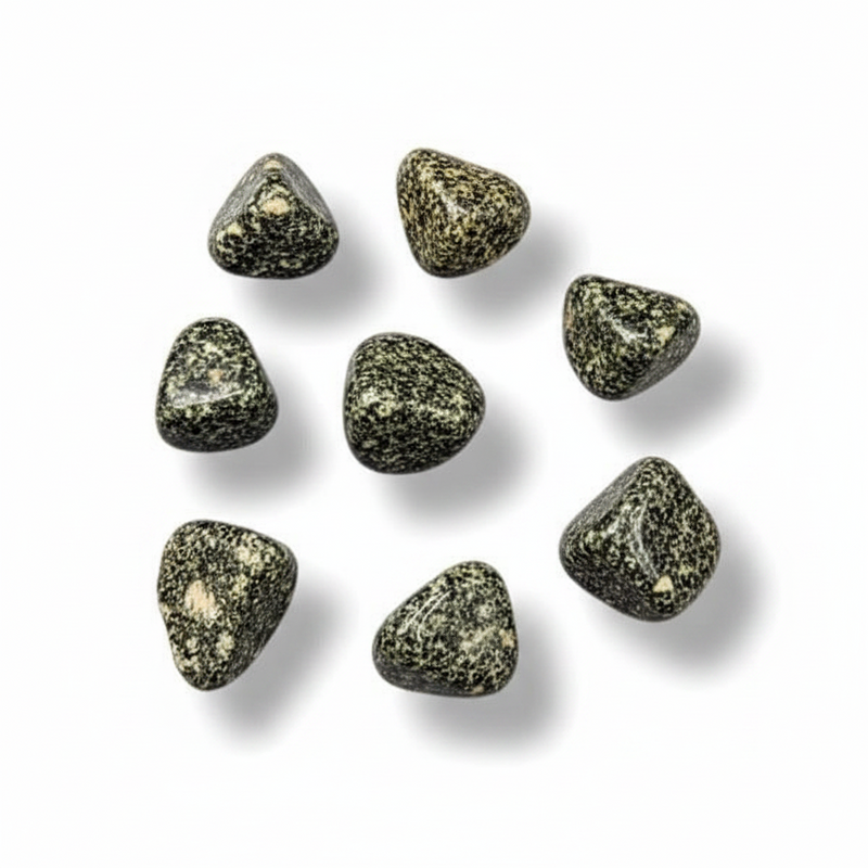 Mineral samples on a white background