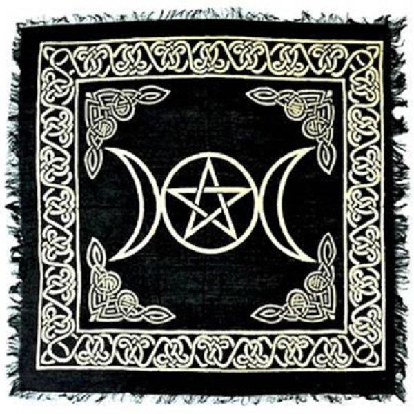 Altar Cloth Triple Moon Gold
