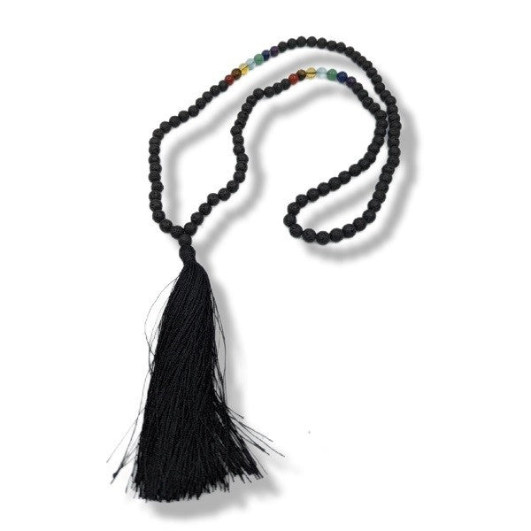 Prayer Mala Chakra Lava Stone