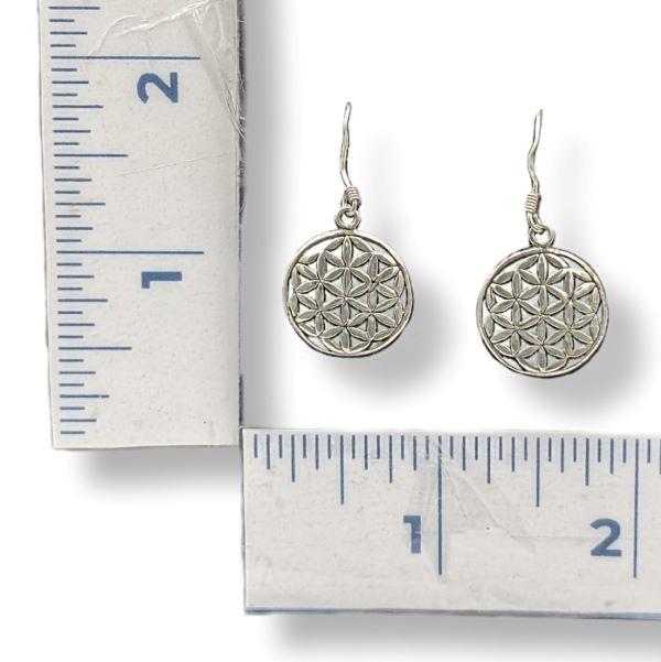 Earrings Flower of Life Sterling Silver