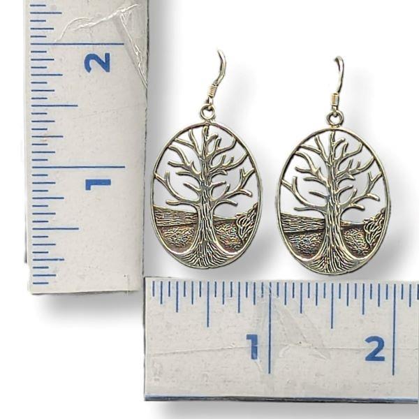 Earrings Tree of Life Sterling Silver