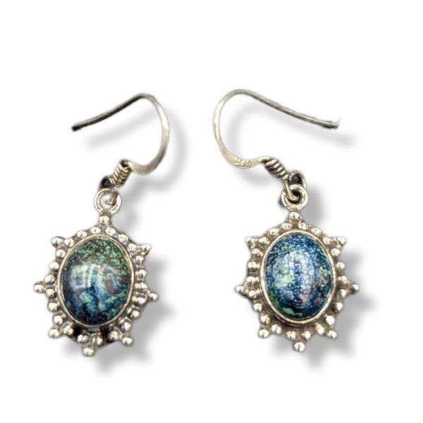 Earrings Shattuckite Sterling Silver