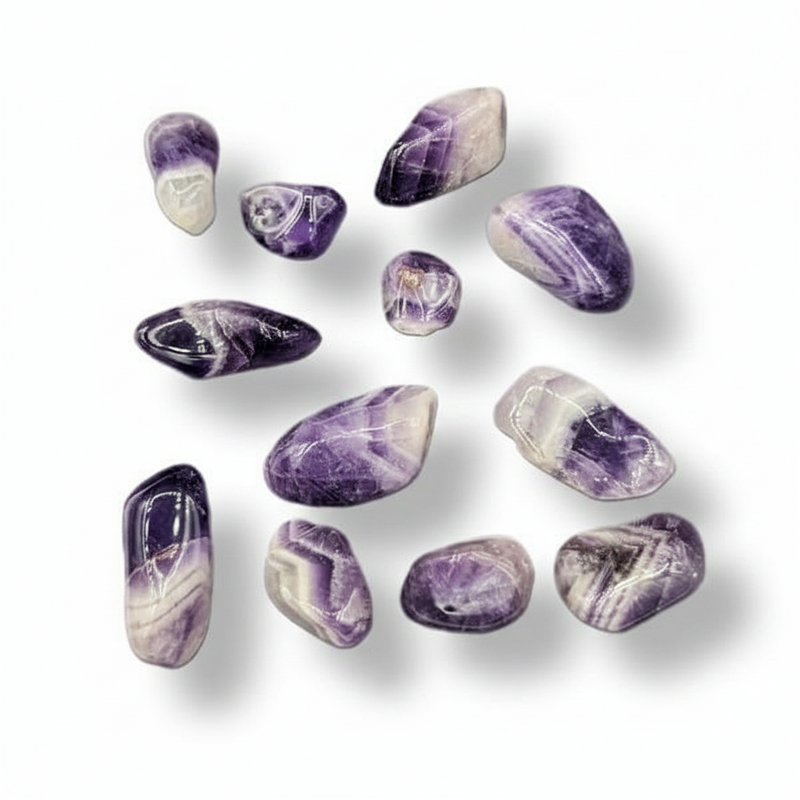 Chevron Amethyst Tumbled