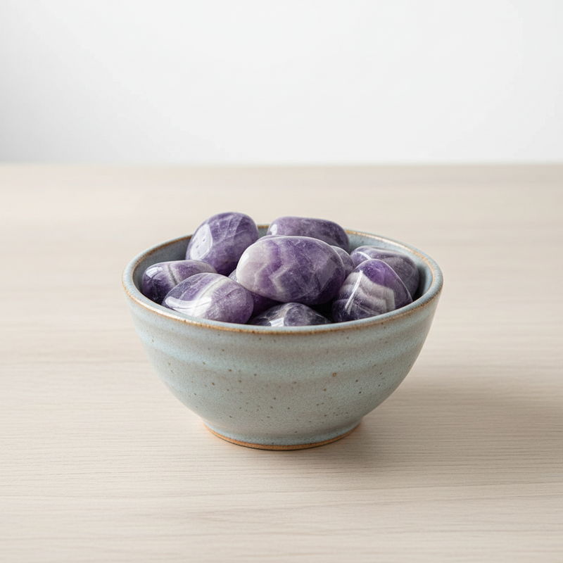 Chevron Amethyst Tumbled