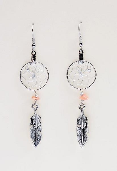 Earrings Dreamcatcher Rose Quartz