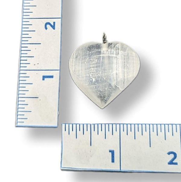 Pendant Selenite Heart