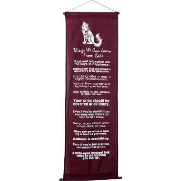 Wall Banner Learn from you Cat