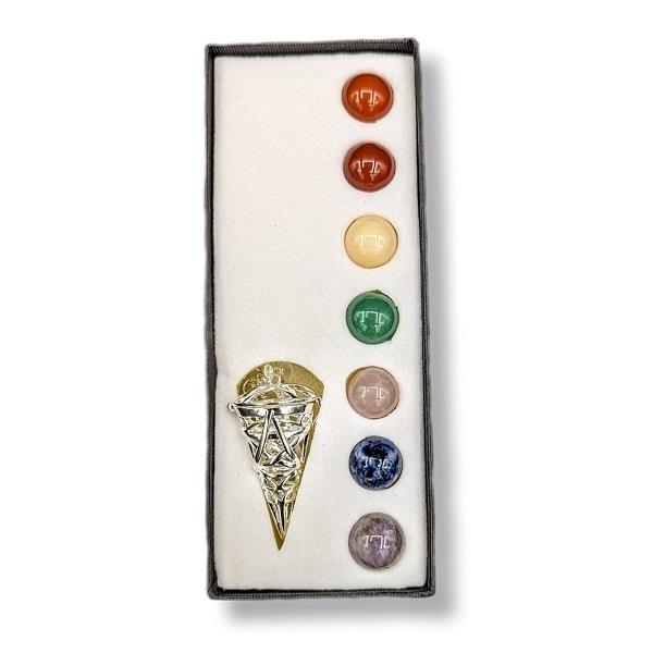 Pendulum Chakra Cone Cage Set