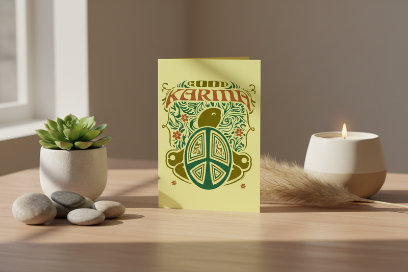 Greeting Card Karma Turtle