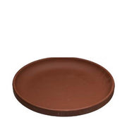 Brown round plate on a white background