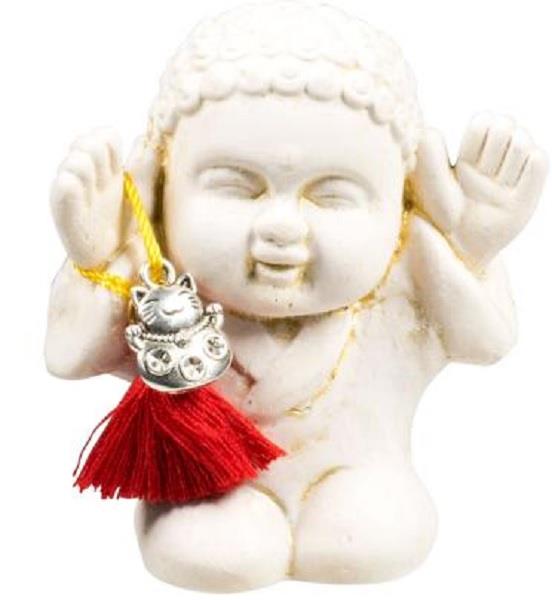 Statue Buddha Gypsum Maneki Neko