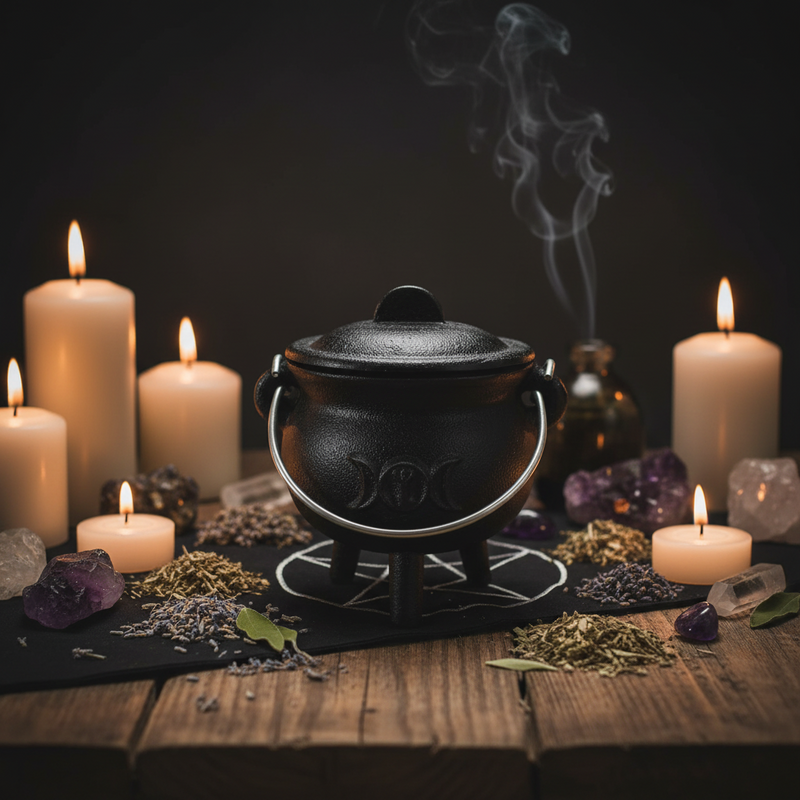 Cast Iron Cauldron Goddess
