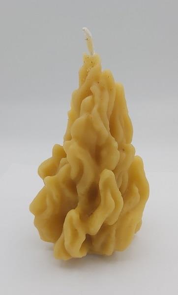 Beeswax Candle Gold Flame Small
