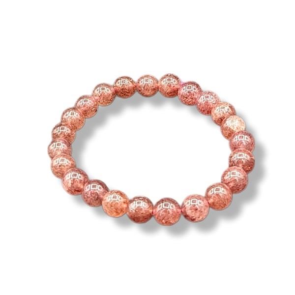 8mm Strawberry Quartz Bracelet