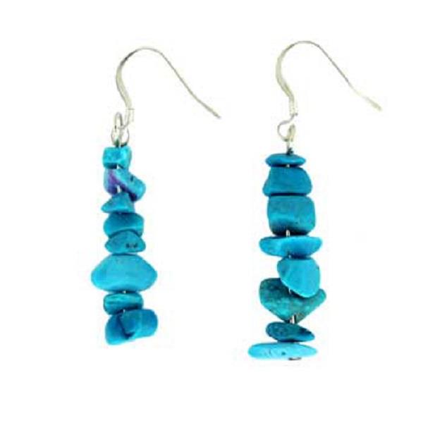 Earrings Dyed Howlite Chip