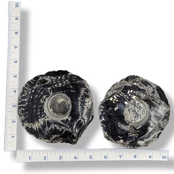 Black Obsidian Candle Holder