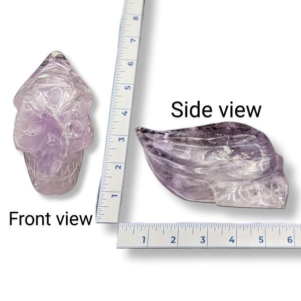 Amethyst Travellers Skull 368g Approximate
