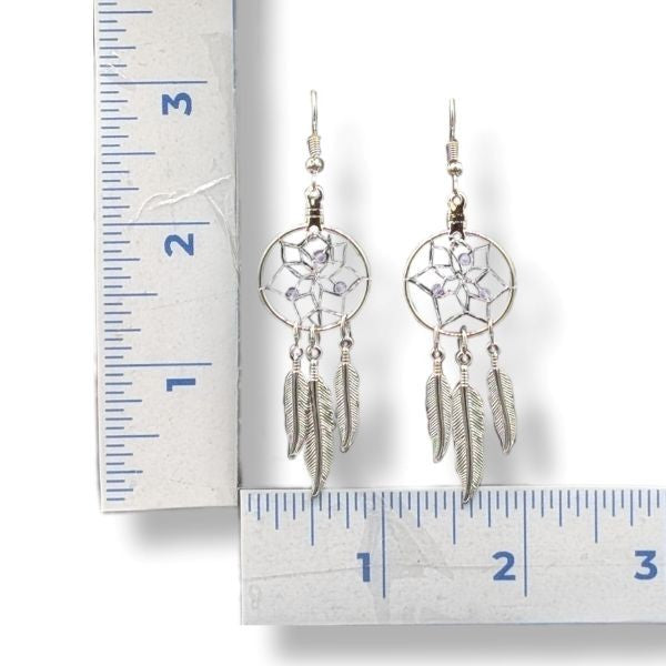 Earrings Dreamcatcher Birthstone February