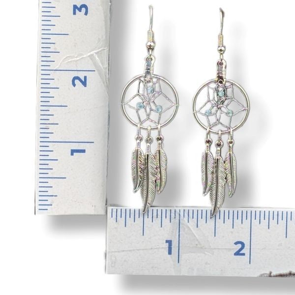 Earrings Dreamcatcher Birthstone March
