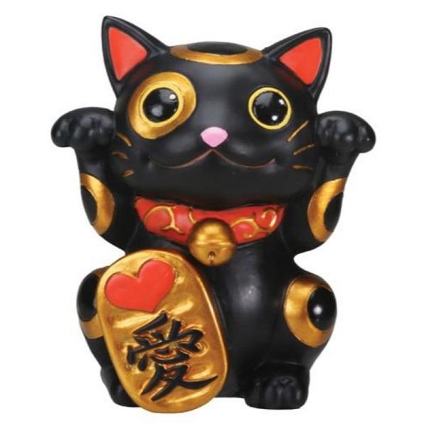 Japanese Maneki Neko Black
