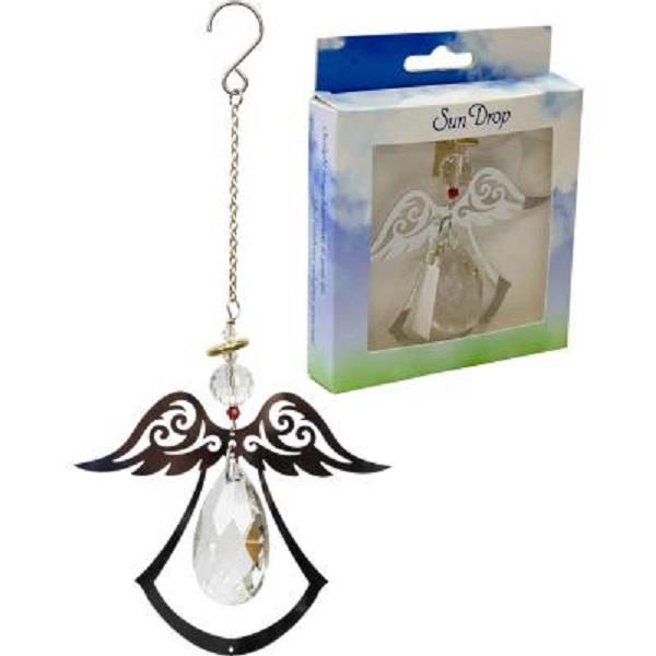 Hanging Crystal Stainless Steel Angel