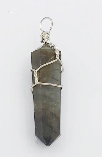 Pendant Labradorite Point Wire Wrapped