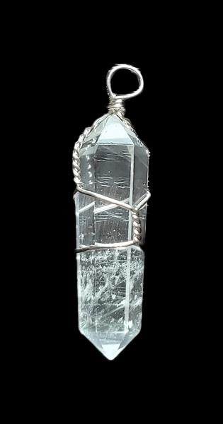Pendant Quartz Crystal Point Wire Wrapped